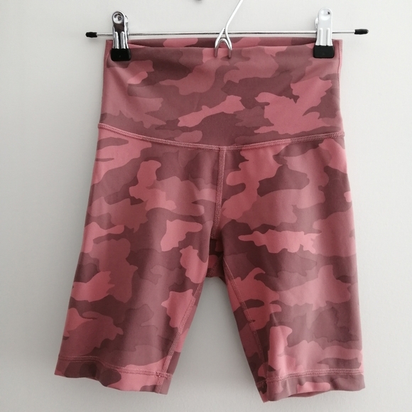 Lululemon Wunder Train High Rise Short 8" Heritage 365 Camo Brier Rose Pink 4 - Picture 2 of 15